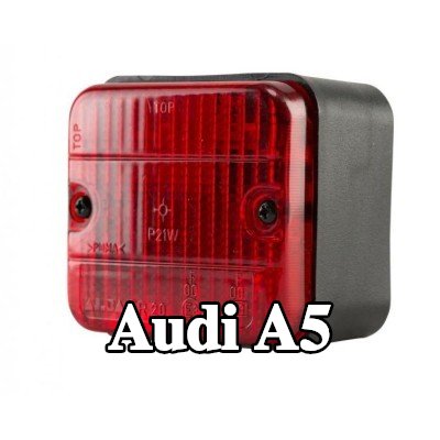 XL مصباح الضباب الخلفي, مع مواد تثبيت, بدون مصابيح — Audi A5