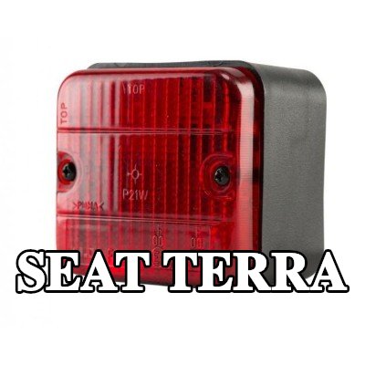 XL مصباح الضباب الخلفي, مع مواد تثبيت, بدون مصابيح — SEAT Terra