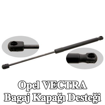 FEBI BILSTEIN Bagaj kapağı amortisörü (Her iki taraf), 475mm — Opel Vectra
