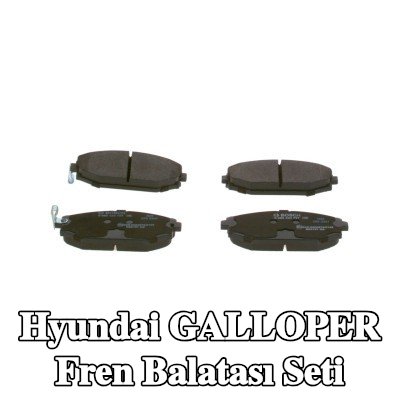 BOSCH Fren balatası seti 17, 6mm, gıcırtı önleyici plaka ile — Hyundai Galloper