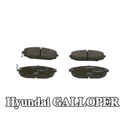 BOSCH مجموعة وسادات الفرامل 17, 6mm, مع لوحة مانعة للصرير — Hyundai Galloper