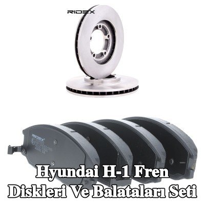 RIDEX Fren diskleri ve balataları seti Ön Aks, içten havalandırmalı — Hyundai H-1