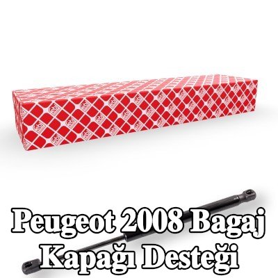 FEBI BILSTEIN Bagaj kapağı amortisörü (Her iki taraf), 377mm — Peugeot 2008