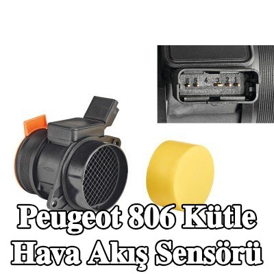 VALEO Kütle hava akış sensörü 12V, entegre hava sıcaklığı sensörlü — Peugeot 806