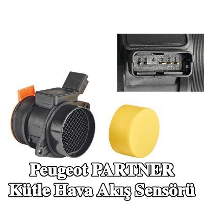 VALEO Kütle hava akış sensörü 12V, entegre hava sıcaklığı sensörlü — 2002 Peugeot Partner