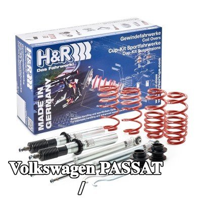H&R مجموعة التعليق، نوابض لولبية / ممتصات صدمات — Volkswagen Passat