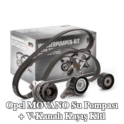 HEPU Su Pompası + V-Kanalı Kayış Kiti — Opel Movano