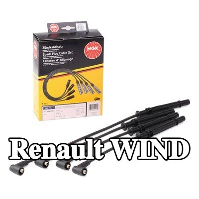 NGK مجموعة أسلاك الإشعال سوداء — Renault Wind