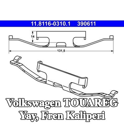 ATE Yay, fren kaliperi — Volkswagen Touareg
