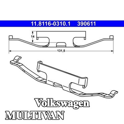 ATE زنبرك، مكبس الفرامل — Volkswagen Multivan