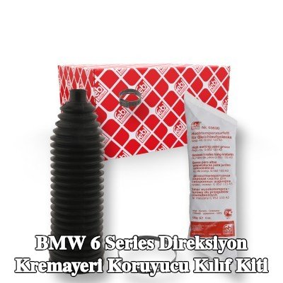 FEBI BILSTEIN Sol ön aks direksiyon kremayeri kılıfı kiti, gres ile, kelepçeli — 2012 BMW 6 Series