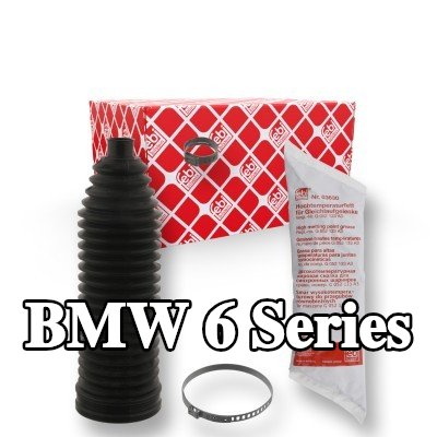 FEBI BILSTEIN طقم غطاء حامل التوجيه المحور الأمامي الأيسر, مع شحم, مع مشابك — 2012 BMW 6 Series