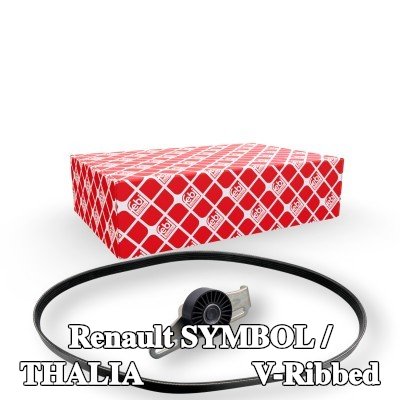 FEBI BILSTEIN مجموعة أحزمة V-Ribbed — 1998 Renault Symbol / Thalia