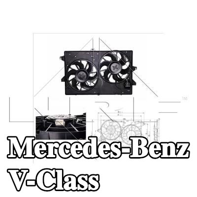 NRF مروحة, المبرد 290mm, بدون غطاء مروحة المبرد — 1998 Mercedes-Benz V-Class
