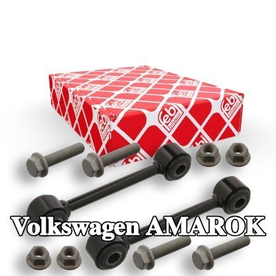 FEBI BILSTEIN طقم إصلاح وصلة قضيب مانع الانقلاب المحور الأمامي, مع صواميل — Volkswagen Amarok