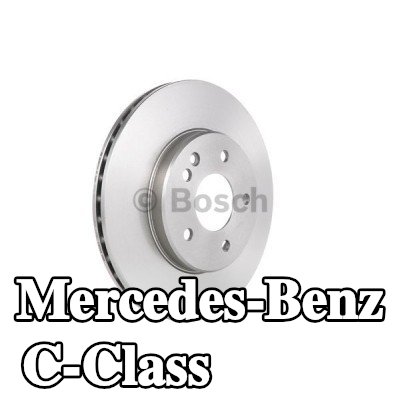 BOSCH القطر الخارجي لقرص المكابح: 284mm, مُهوى, مزود بفتحات تهوية داخلية, مشحم, مع مسامير/براغي — 2000 Mercedes-Benz C-Class