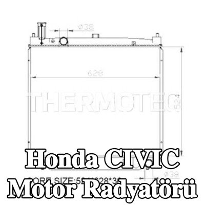 THERMOTEC Motor radyatörü Alüminyum — 2002 Honda Civic