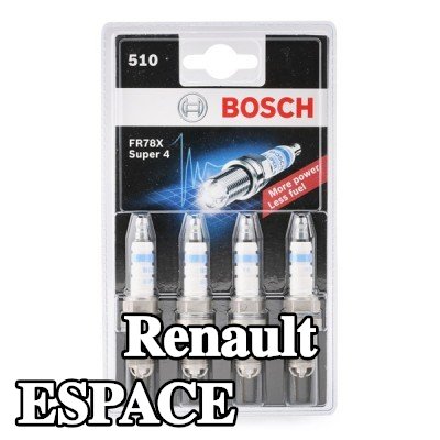 BOSCH حجم مفتاح شمعة الإشعال: 16 مم, فئة ممتازة 4 — 2002 Renault Espace