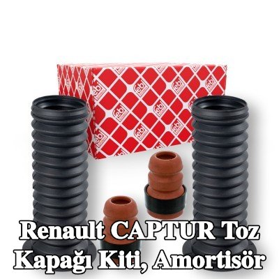 FEBI BILSTEIN Toz kapağı kiti, amortisör Ön Aks — Renault Captur