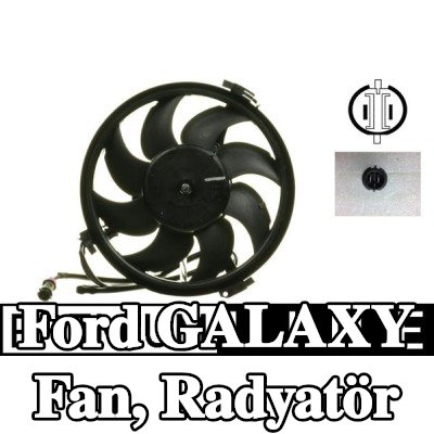 MAHLE Fan, radyatör 280mm, radyatör fanı kapağı olmadan — 2002 Ford Galaxy