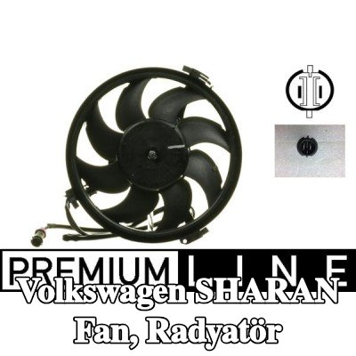 MAHLE Fan, radyatör 280mm, radyatör fanı kapağı olmadan — 2000 Volkswagen Sharan