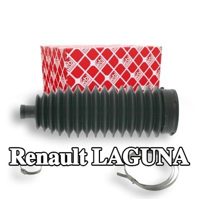 FEBI BILSTEIN طقم غطاء حامل التوجيه المحور الأمامي الأيسر, مع مشابك — 2002 Renault Laguna