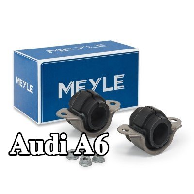 MEYLE طقم إصلاح, جلبة قضيب مانع الانقلاب للمحور الأمامي, مع مشابك, مع صمولة — 2006 Audi A6