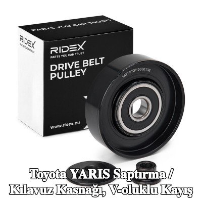 RIDEX Saptırma / kılavuz kasnağı, V-ribbed belt Ø: 88mm — 2012 Toyota Yaris