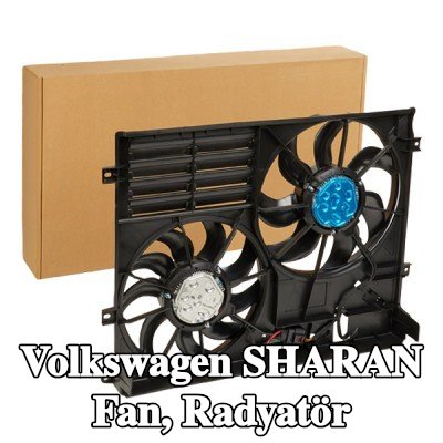 NRF Fan, radyatör fan kapağı dahil radyatör — Volkswagen Sharan
