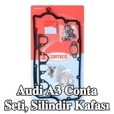 CORTECO Conta seti, eksantrik mili contalı silindir kapağı, valf gövdesi contalı, silindir kafası contası olmadan — 2002 Audi A3