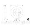 BOSCH Fren diski Dış Çap: 256mm, Havalandırmalı, Yağlanmış — Mitsubishi Colt (9)