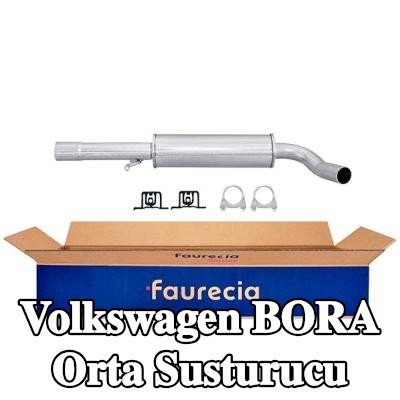 HELLA Montaj parçaları ile birlikte orta susturucu — Volkswagen Bora