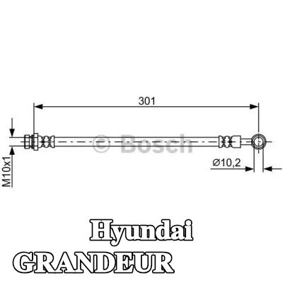 BOSCH خرطوم الفرامل 301mm — 2011 Hyundai Grandeur