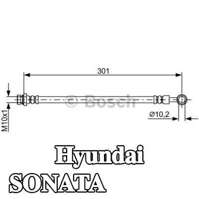 BOSCH خرطوم الفرامل 301mm — 2005 Hyundai Sonata