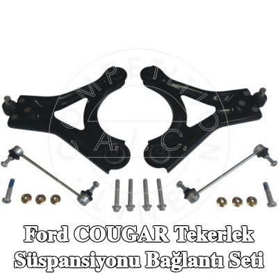 AIC Bağlantı seti, tekerlek süspansiyonu Ön Aks Sol, Ön Aks Sağ, sabitleme/montaj malzemesi ile, bilyeli mafsal ile, rulmanlı (ler), bağlantı çubuğu ile — Ford Cougar