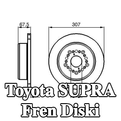 BOSCH Fren diski Dış Çap: 306, 7mm, Havalandırmalı, Yağlanmış — Toyota Supra