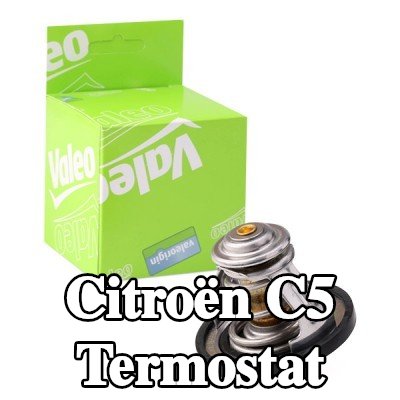 VALEO Termostat 83°C, conta/sızdırmazlık elemanları ile — 2002 Citroën C5