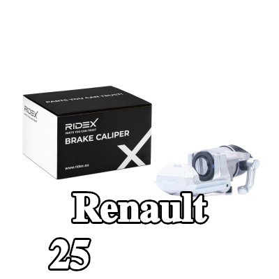 RIDEX مكابح المحور الخلفي, المحور الخلفي الأيسر, بدون حامل — Renault 25