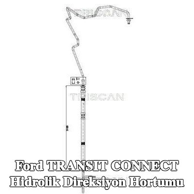 TRISCAN Hidrolik pompadan direksiyon dişlisine hidrolik direksiyon hortumu — Ford Transit Connect