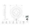 BOSCH Fren diski Dış Çap: 257, 9mm, Havalandırmalı, Kaplamalı — 2012 Ford Fiesta (10)