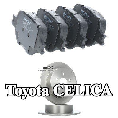 RIDEX مجموعة أقراص الفرامل والوسادات للمحور الأمامي, صلب — Toyota Celica