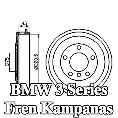 BOSCH Arka aks fren kampanası, 269, 9mm — BMW 3 Series