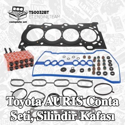 ET ENGINETEAM Conta seti, silindir kapağı vida seti ile silindir kapağı, valf gövdesi contalı — 2012 Toyota Auris