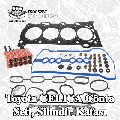 ET ENGINETEAM Conta seti, silindir kapağı vida seti ile silindir kapağı, valf gövdesi contalı — Toyota Celica