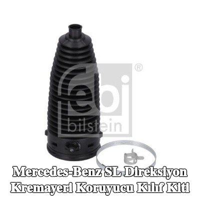 FEBI BILSTEIN Sol ön aks direksiyon kremayeri kılıfı kiti, Ön Aks Sağ, kelepçeli — Mercedes-Benz Sl