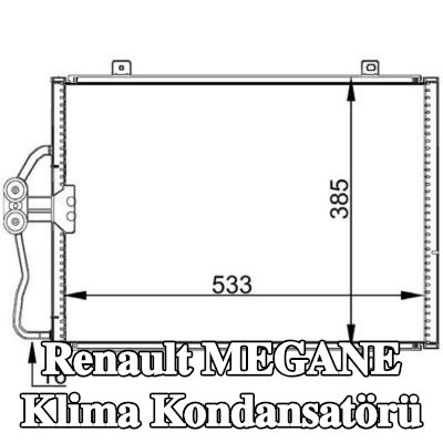 MAHLE Kurutucusuz klima kondansatörü — 2000 Renault Megane