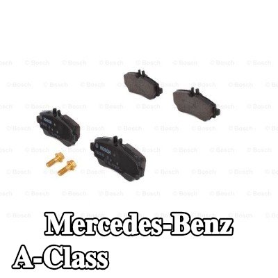 BOSCH مجموعة وسادات الفرامل 15, 4mm, مع لوحة مانعة للصرير, مع مسامير/براغي, مع دليل التركيب — 2002 Mercedes-Benz A-Class