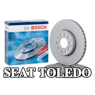 BOSCH القطر الخارجي لقرص المكابح: 288mm, مُهوى, مطلي, مع مسامير/براغي — 2008 SEAT Toledo