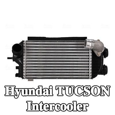 NISSENS Hızlı bağlantı elemanlı intercooler, Sol konektör, açılı, Sağ konektör, açılı, contasız/sızdırmazlık elemanları olmadan — Hyundai Tucson