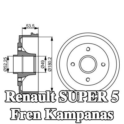 BOSCH Arka aks fren kampanası, 207, 8mm, tekerlek yatağı olmadan — Renault Super 5